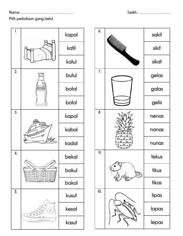 Pilih perkataan KVKVK