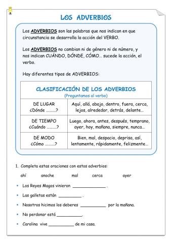 Adverbios 1-4º