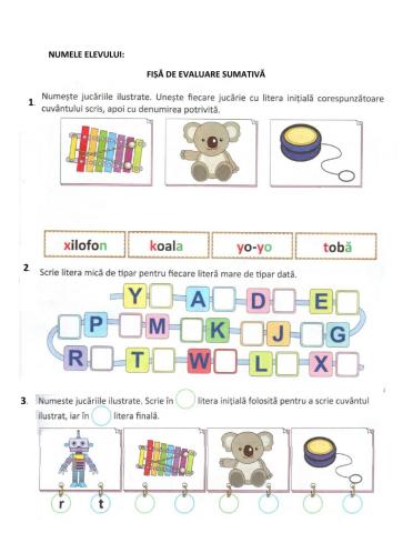 Evaluare CLR - clasa pregatitoare