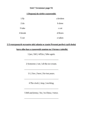 Steps Plus klasa 6 unit 7 grammar