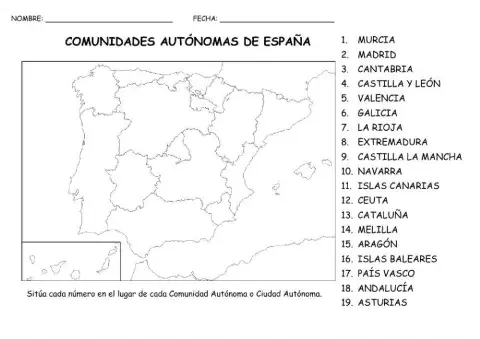Ciencias Sociales - CCAA de España y provincias de CyL