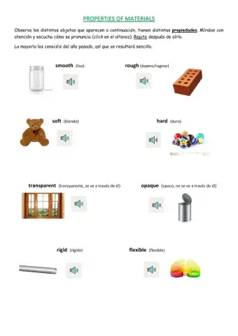 Properties of materials