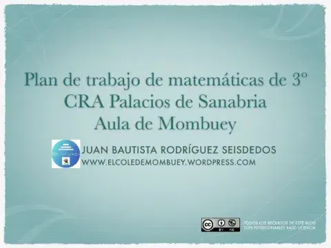 Plan de trabajo matemáticas 3º Unidad 2