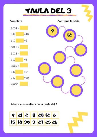 Taula del 3