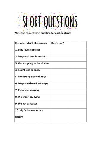 Short questions