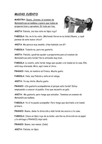 Lectura comprensiva Mucho cuento