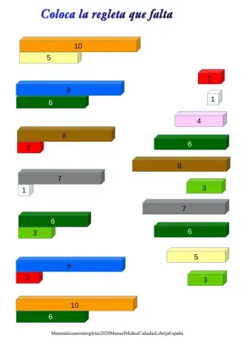 Coloca la regleta que falta