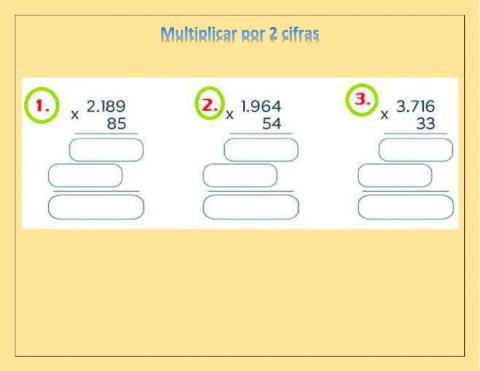 Multiplicar por 2 cifras