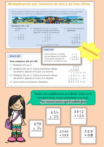 Multiplicar por varias cifras.  Estimación