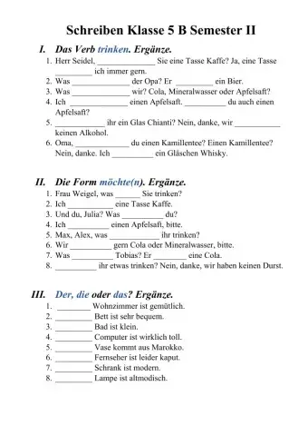 schreiben klasse 5