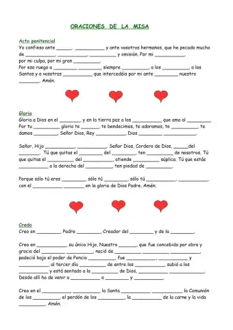 Oraciones de la misa