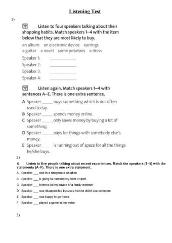 Listening Final Test