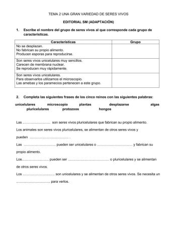 Una gran diversidad de seres vivos