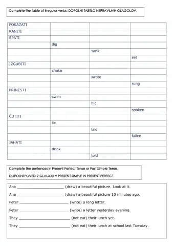 Present Perfect and Past Simple