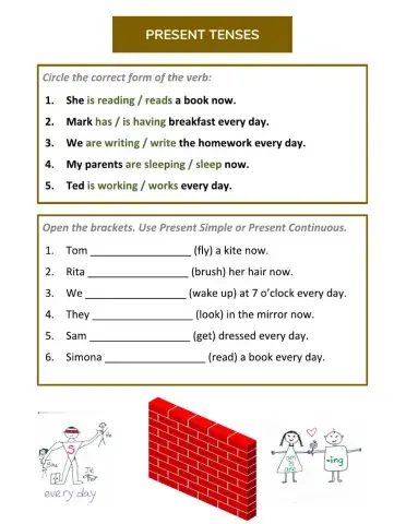 Present Tenses Pre-Movers