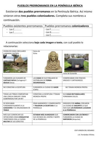 Pueblos prerromanos en la Península