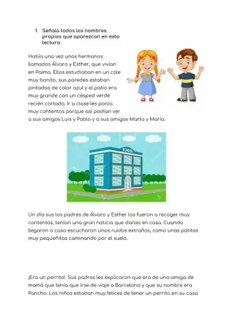 Nombres propios y adjetivos