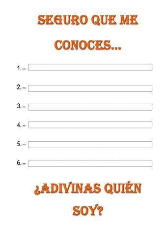 ¡adivinas quién soy?