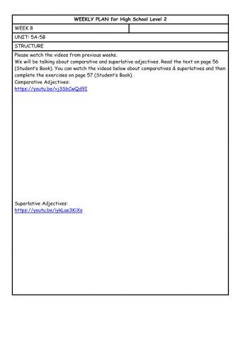 High School Level 2 WP8