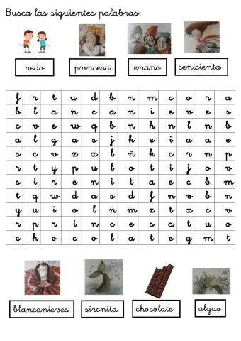 Sopa de letras minúscula