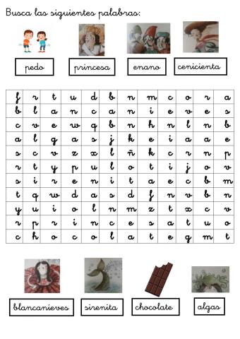 Sopa de letras minúscula