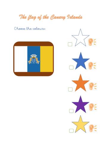 The flag of the Canary Islands