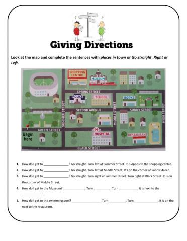 Giving Directions Practice