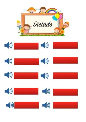 Dictado sílabas-palabras bisílabas