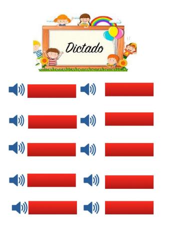 Dictado sílabas-palabras bisílabas