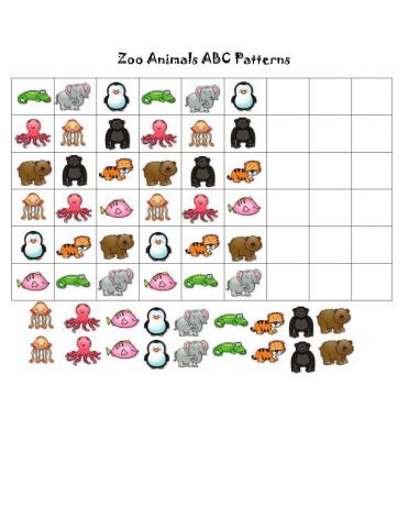 Zoo Animals ABC Pattern