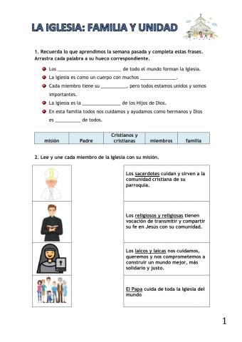 2º LA IGLESIA - FAMILIA Y UNIDAD