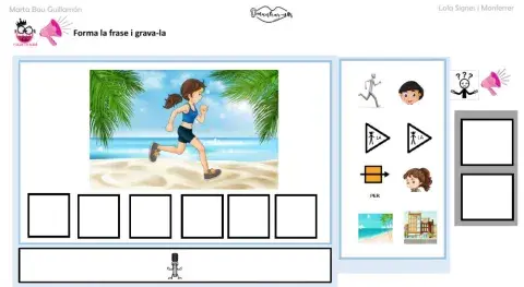 Forma la frase i grava-la