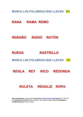 Discriminación visual r - 1