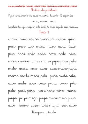 3.Ejercicio para mejorar fluidez lectora-rastreo de palabras