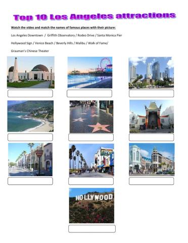 Los Angeles Top 10 attractions