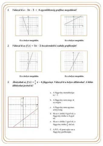 Függvények gyakorlás I.