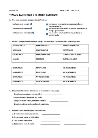 La energía y el medio ambiente