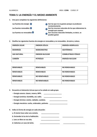 La energía y el medio ambiente