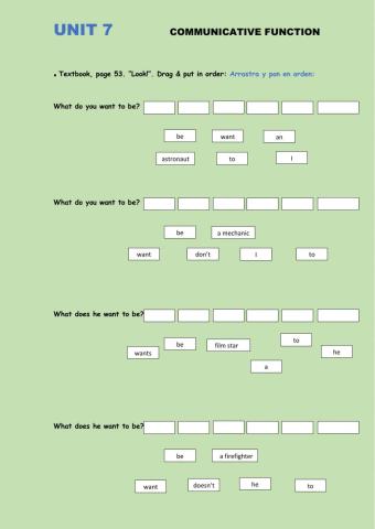 I want to be- he wants to be