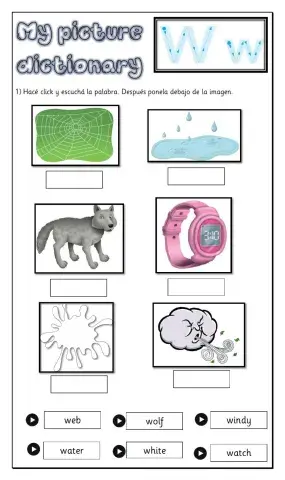 Picture Dictionary W