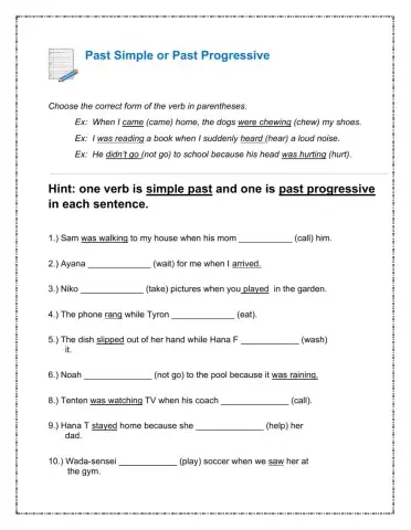 Past Simple or Past Progressive