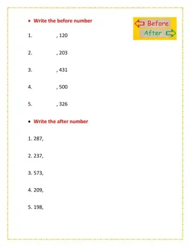 Find before and after number