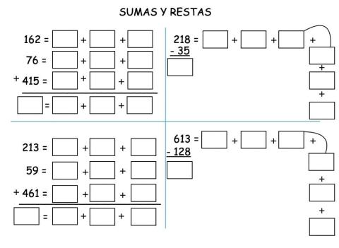 Sumas y restas descomponiendo