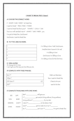 I want to break free