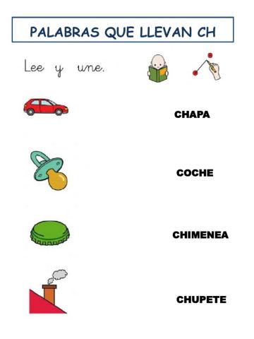 Ficha palabras con CH