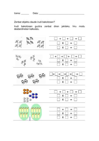 Zenbat objektu daude irudi bakoitzean?