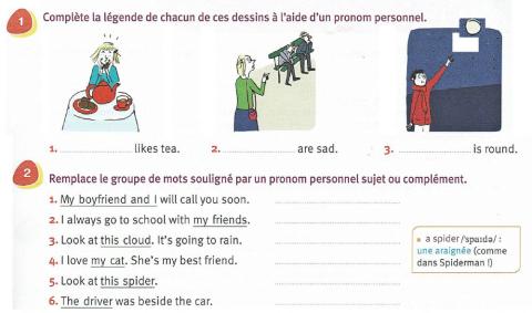 Test personal pronouns 1