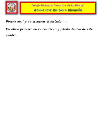Dictado 1. Iniciación
