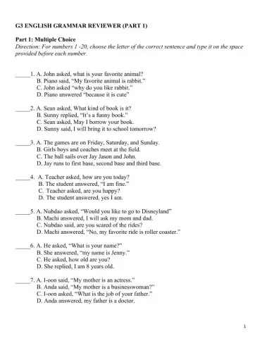 Grammar Reviewer Part 1