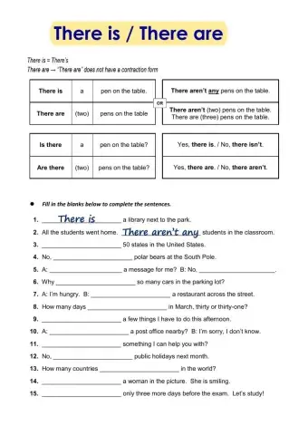 There is or There are